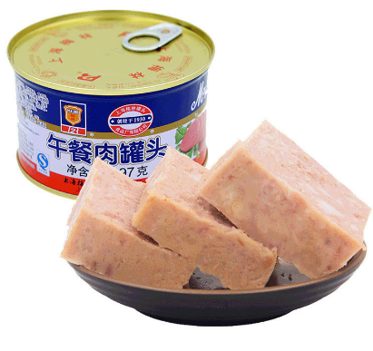 maling梅林午餐肉罐头圆形397g折94元件