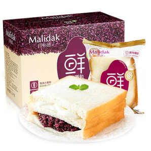 玛呖德 紫米面包 770g