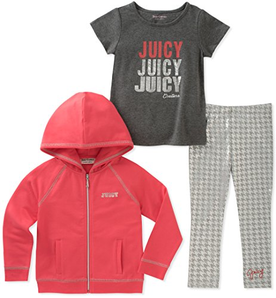prime会员！Juicy Couture 橘滋 女婴3件套连帽套装  94.9元含税直邮