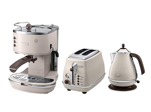 De'Longhi 意大利德龙 Icona Vintage 复古系列三件套（咖啡机+电水壶+多士炉）