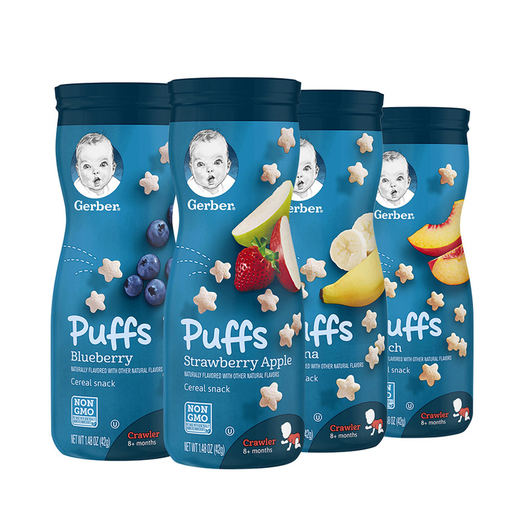 gerber 嘉宝 星星泡芙 3段 42g*4 99元包邮包税