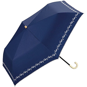 w.p.c 折叠晴雨伞 遮光 碎花刺绣 蓝色 50cm 801-622  到手约122.67元
