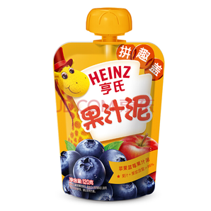 Heinz 亨氏 乐维滋 果汁泥 120g 蓝莓草莓味 *35件