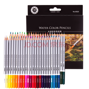 deli 得力 6520 48色水溶性彩色铅笔（附赠毛笔）39.5元