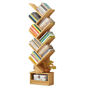 匠林家私书柜置物架现代简约书架 胡桃木八层