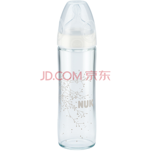NUK 纤巧宽口系列 耐高温玻璃彩色奶瓶 240ml49元