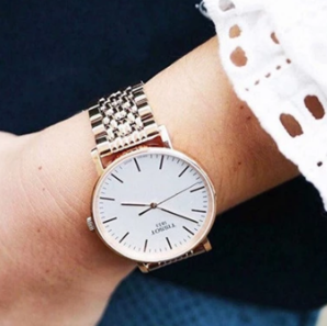 TISSOT 天梭 2018新款女式小号白色表盘玫瑰金时装手表