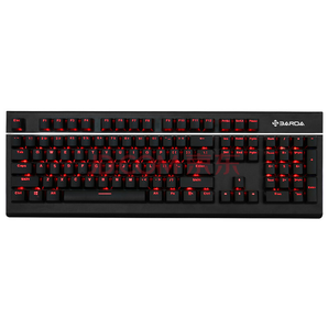 SBARDA思巴达 KG02 樱桃轴背光机械键盘 104键原厂Cherry轴 黑色 红轴