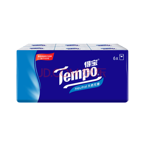  得宝（Tempo） 纸 手帕体验装 4层加厚 7张*6包1元（限购1件）