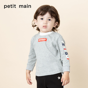 日本超高人气童装品牌！petit main 儿童纯棉长袖T恤