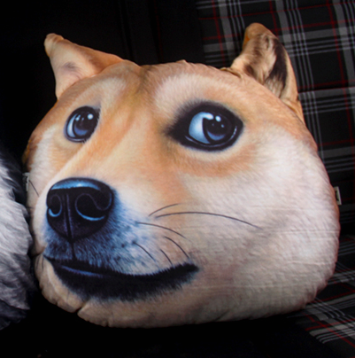 安途森3d神烦狗doge哈士奇汽车腰靠小号12元包邮