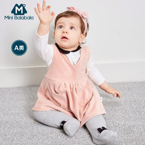 Mini Balabala 迷你巴拉巴拉 婴儿灯芯绒无袖连衣裙 *3件 143.1元包邮（合47.7元/件）