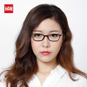HAN HD4814 钛塑眼镜架 + 1.56非球面防蓝光镜片 49元包邮（需用券）