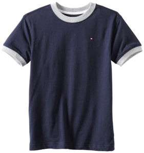 Tommy Hilfiger 男大童圆领短袖T恤 海军蓝色