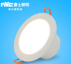 nvc-lighting 雷士照明 LED嵌入式筒灯 3W 漆白 暖白光