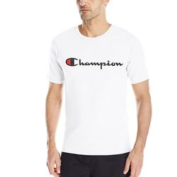 Champion冠军潮牌Logo 中性款圆领经典刺绣T恤