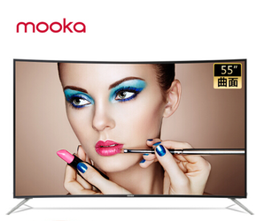 MOOKA 模卡 U55Q81J 55英寸 4K曲面 液晶电视2299元