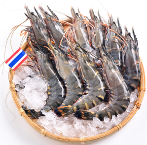 泰国活冻黑虎虾（大号） 400g 16-20只/盒  折34.57元