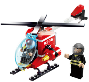 GUDI 古迪 9206 消防直升机 积木玩具 9.9元包邮（需用券）