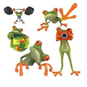 Windek/瑞柯 创意青蛙3D立体车贴 2张
