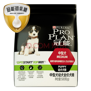 冠能(PRO PLAN)宠物幼犬狗粮 中型犬500g 牛初乳配方32.9元（需用券）