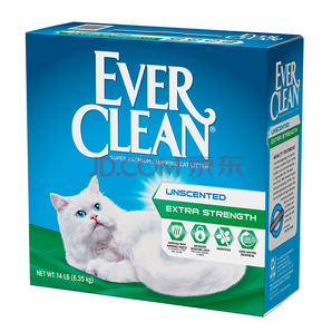 蓝钻（EverClean）持久抗菌清香猫砂（绿白标） 14磅