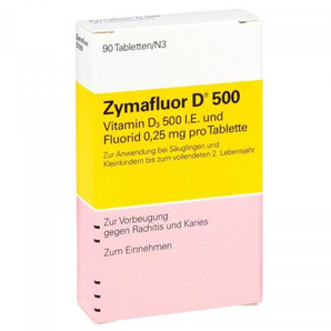德国直邮 Zymafluor 诺华 维生素D500钙片 90片