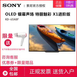 【现货】Sony/索尼 KD-65A8F 65英寸 OLED 4K HDR智能电视