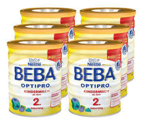 Nestle 雀巢 Beba 贝巴 Optipro 超级能恩婴幼儿奶粉 2+段 800g*6罐 prime到手约674元