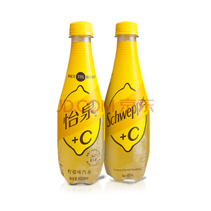 怡泉 Schweppes +C 柠檬味汽水 碳酸饮料 400ml*12瓶 整箱装 可口可乐公司出品