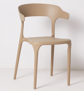 物槿 塑料牛角椅YG-02(卡其色)