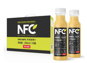 限地区： 农夫山泉 NFC果汁饮料 苹果香蕉汁 300ml*10瓶 60元
