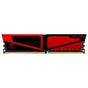 某东PLUS会员： Team 十铨 火神系列 DDR4 2400频率 台式机内存 8G 红色 359元包邮