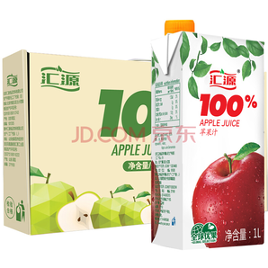 汇源 果汁 青春版 100%苹果汁1LX5盒 *3件104.7元（合34.9元/件）