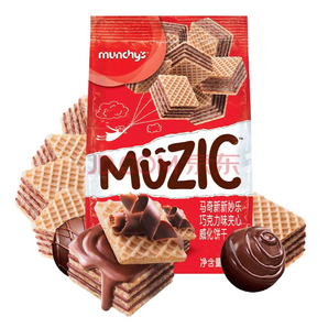 munchy's 马奇新新 巧克力夹心威化饼干 90g