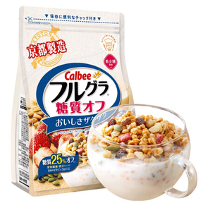 plus会员！日本进口Calbee（卡乐比）糖质OFF水果麦片600g 