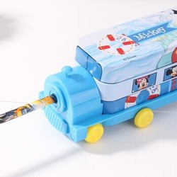 PLUS会员： Disney 迪士尼 Z7951 多功能火车头铅笔盒 浅蓝