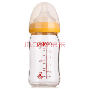 pigeon 贝亲 AA73 宽口径玻璃奶瓶160ml（黄色）37元