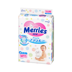16日0点： Merries 妙而舒 婴儿纸尿裤 M号 64片