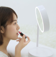 可做台灯！名创优品MINISO  创意LED高清化妆镜 