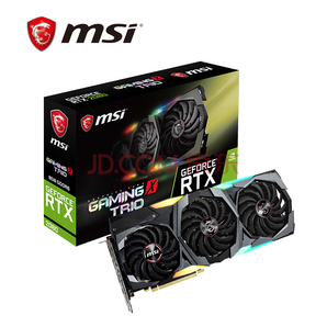 MSI微星  GeForce RTX 2080 GAMING X TRIO 8GB 1515-1860MHz 256BIT GDDR6 电竞魔龙 新代显卡
