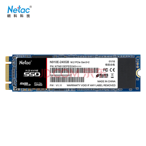朗科（Netac）绝影 N910E 240GB M.2 2280  NVMe PCIe 通道 台式机笔记本电脑 固态硬盘