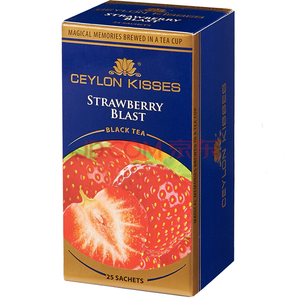 CEYLON KISSES 锡兰之吻 草莓口味果味茶叶 红茶包 25包*2g