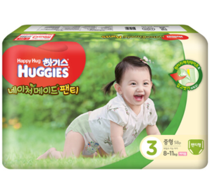某东PLUS会员： Huggies 好奇 自然系列 婴儿拉拉裤 3段 M58片 *3件 198.33元含税包邮