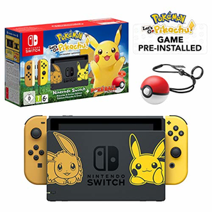 Nintendo 任天堂 Let's Go Pikachu 皮卡丘限量版 精灵宝可梦 Switch+ Let's Go Pikachu游戏+ Pokeball Plus 精灵球