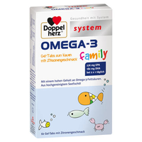 20点开始！ Doppelherz 双心 Omega-3儿童深海鱼油咀嚼片 60片 4岁+
