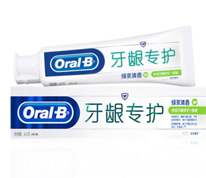 PLUS会员！ Oral-B 欧乐-B 排浊泡泡 绿茶持久清新 修护牙膏 40g