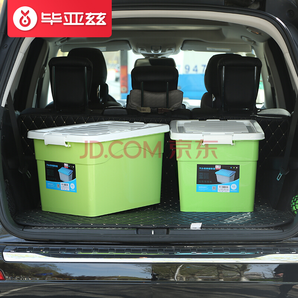 BIAZE 毕亚兹 BCW01 车家两用储物箱 带滑轮 白/绿 52L   折35.67元/件