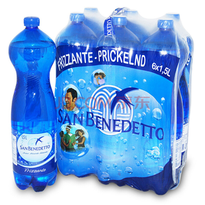 意大利进口 圣碧涛（San Benedetto）天然矿泉水 充气 1.5L*6 （新老包装交替发货）37.9元