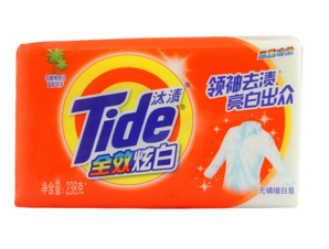 （plus会员价） Tide 汰渍 全效炫白洗衣皂 238g *2件1.8元（需用券，合0.9元/件）